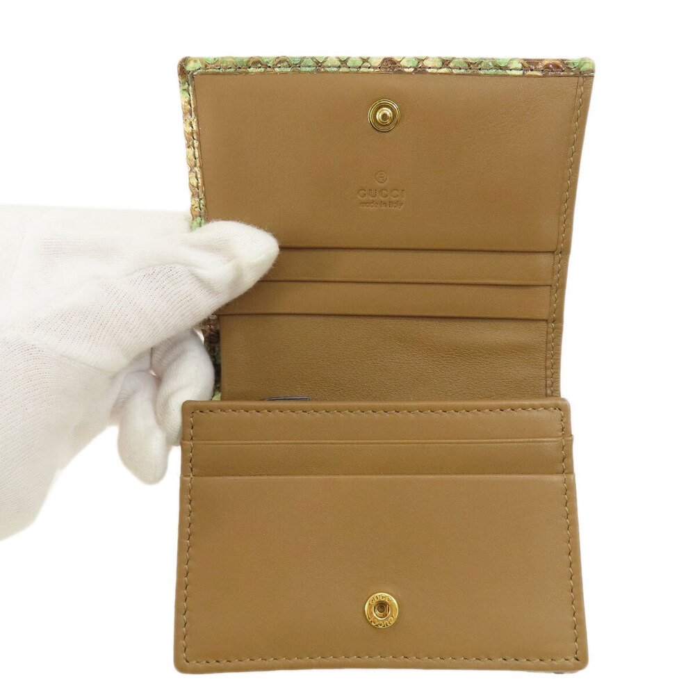 Gucci Python Leather Compact Wallet Bifold - image 4